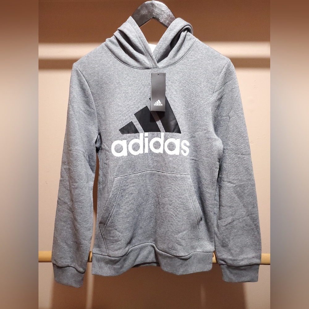 NEW W/ TAG ~ Adidas Gray Hoodie ~ Boys XL (18/20)